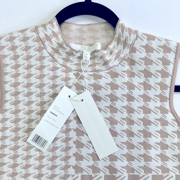 Houndstooth mock neck sleeveless top size M NWT - Picture 8 of 16